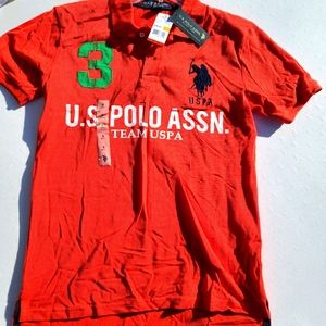 Polo Team USPA shirt small orange